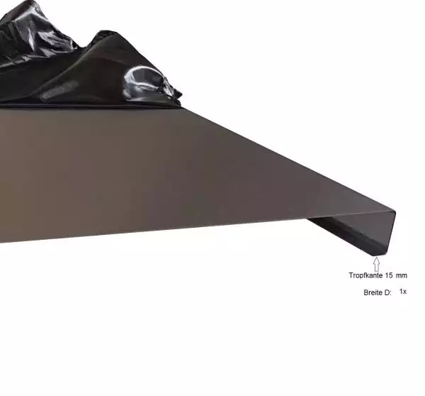 Mit 15 mm Tropfkante